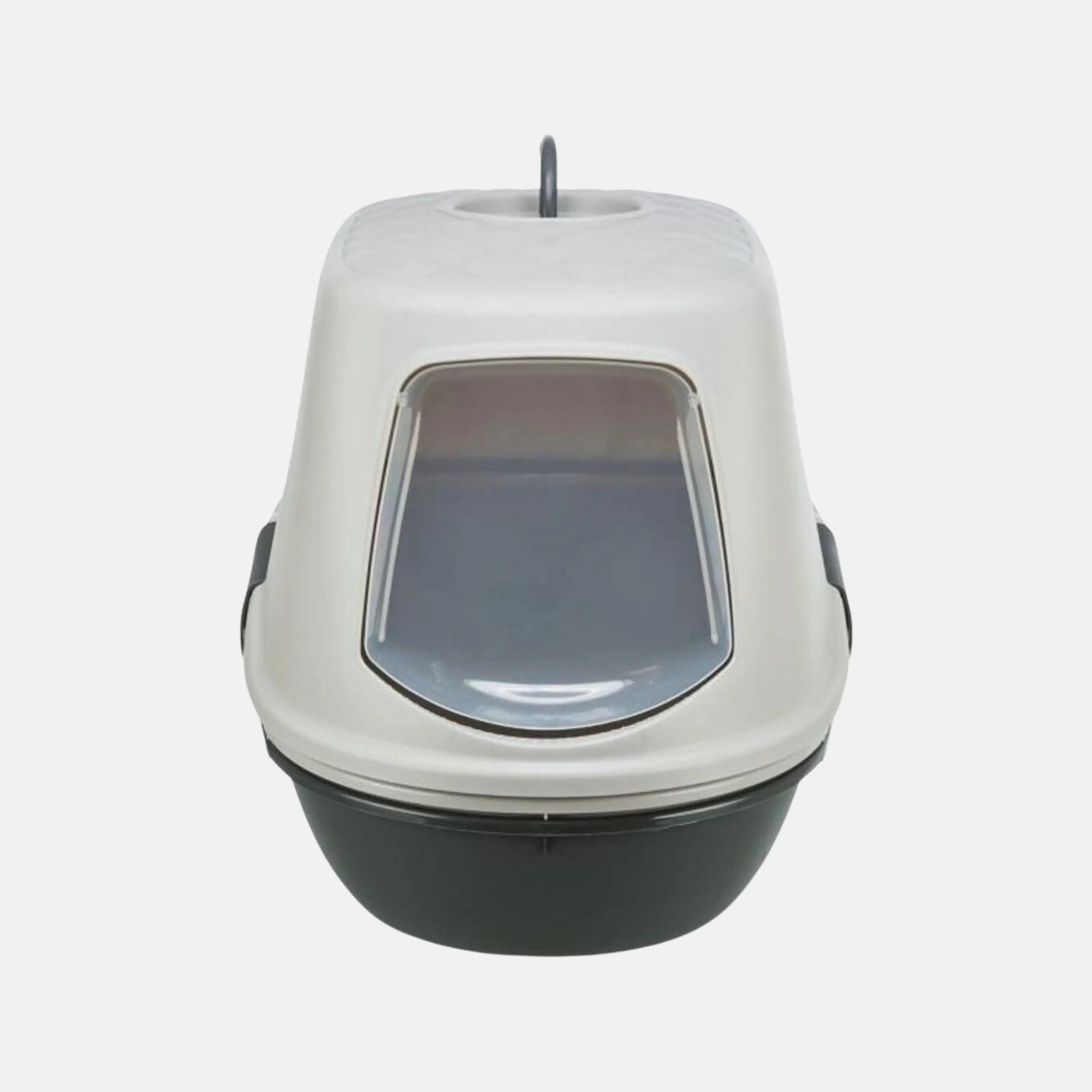 Das Bild zeigt die Trixie Katzentoilette Berto Top mit Trennsystem aus der Frontansicht.