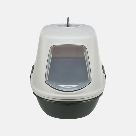 Das Bild zeigt die Trixie Katzentoilette Berto Top mit Trennsystem aus der Frontansicht.