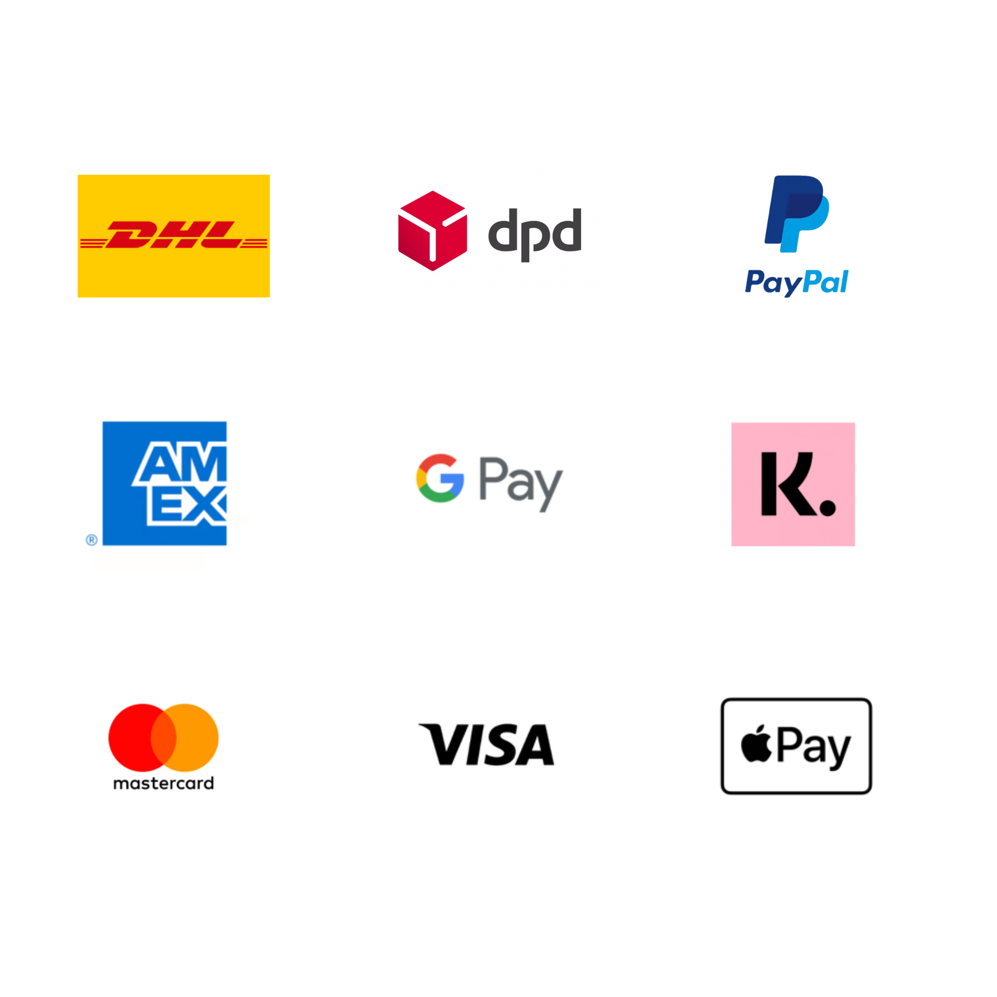 Übersicht der im Tatzio Shop angebotenen Zahlungsmethoden sowie der verfügbaren Versanddienstleister für eine sichere Bezahlung und zuverlässige Lieferung.